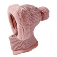 thumbnail image 1 of Winter Knit Scarf Set with Lined Cap Ear Ski Hat Pom for Cold Weather Warm Accessories, 1 of 4