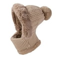 thumbnail image 1 of Winter Accessories Set Thick Lined Scarf and Cap Pom for Cold Weather, 1 of 4
