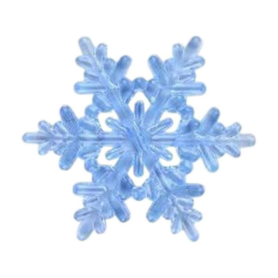 Winter Acrylic Snowflake Ornaments Blue Translucent Snowflake Crystal Christmas Pendant Beads Suitable for Christmas Tree Pendants Party Wedding Art Crafts Dec