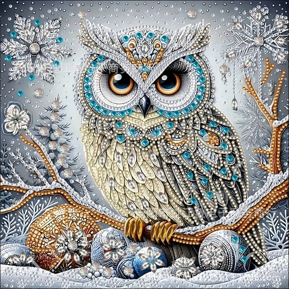 Winter Animal Special Shape Pearl Diamond Art Kits For Adults Beginners DIY Gem Rhinestone Pearl Art Kits Home Indoor Wall Decor Craft,C
