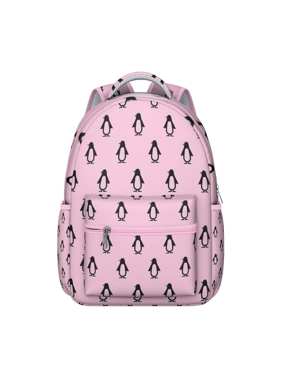 Winter Animal Themed Waterproof Backpack - Cute Penguin Design with Breathable Mesh & Spacious Compartments for Students