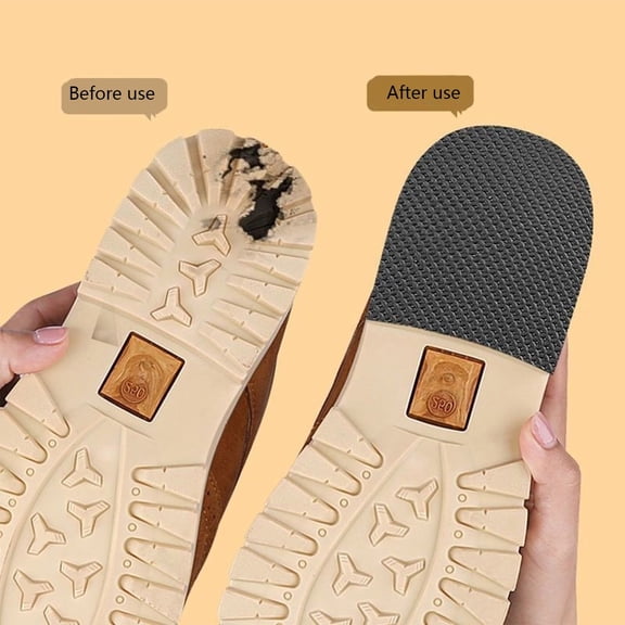 Winter Anti-Slip Shoe Sole Stickers - Cuttable Quiet Durable Sole Protectors, Traction Pads for Indoor Outdoor Wear, Footwear Prevents Slipping, 3.9*39.4in, Black
