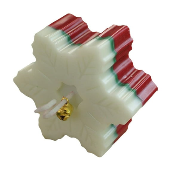 Winter Aroma Candle, Christmas Candle, Handcrafted Snowflake Holiday Decoration, Small Gift Boxed Festive Wax Candle for Holiday Table Mantel Ambiance