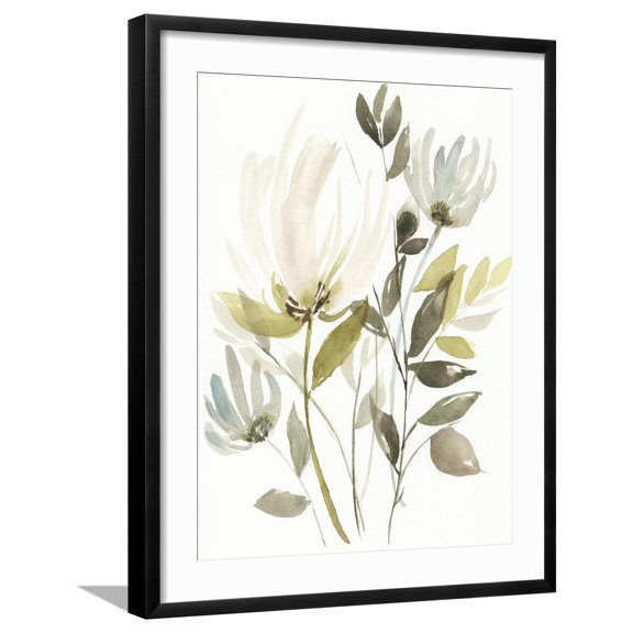 Art.com Winter Arrangement I Art Print by Jennifer Goldberger, Black Frame Wall Art, 23" x 29"