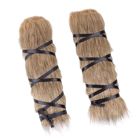 Winter Artificial Furs Leg Warmer With Medieval Design Perfect For Cosplay Parties Cold Protections Easy Maintenance