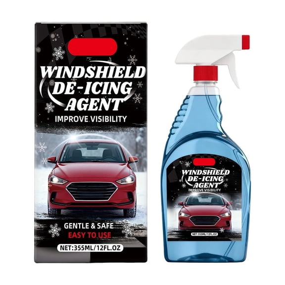 Winter Automotive Glass Deicing Agent 355 Milliliter Ice Remover Spray For Car Windows Windshield Frost Snow Removal Cold Weather