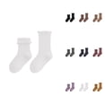 thumbnail image 1 of Winter & Autumn Mid-Calf Socks, 5-Pair Set, Solid Color Casual Comfortable Socks for Leggings and Low Cut Boots, 1 of 5