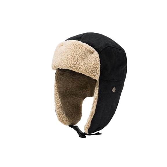 Winter Aviator Trapper Hat with Ear Flaps, Warm Insulated Trooper Cap, Windproof Cold-Weather Pilot Motorcycle Hat for Outdoor Activities, Riding & Winter Protection