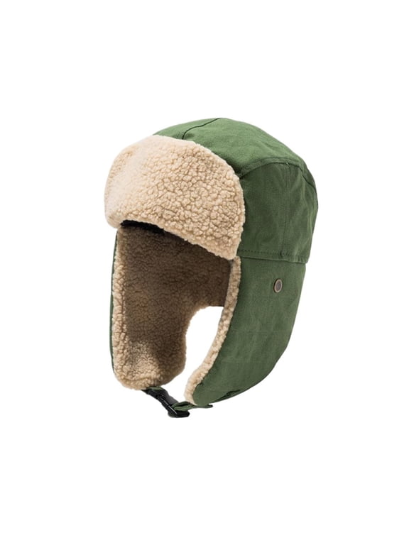 Winter Aviator Trapper Hat with Ear Flaps, Warm Insulated Trooper Cap, Windproof Cold-Weather Pilot Motorcycle Hat for Outdoor Activities, Riding & Winter Protection