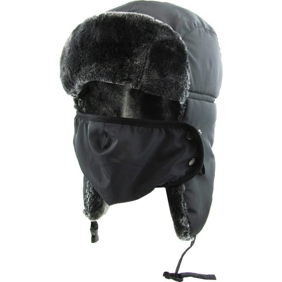 Winter Aviator Trapper With Face Mask Hat Winter Ski Cap