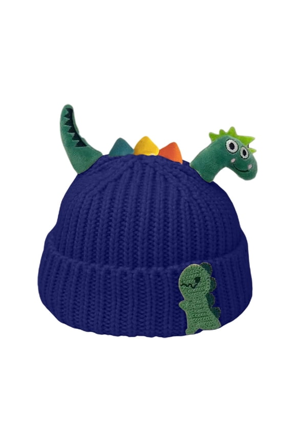 Winter Baby Beanie Pompom Knitted,Baby Winter Hat Soft Warm Knitted Cute Dinosaurs Boys Girls,Girls Hat Toddler Hats(Size:6-48 Months)