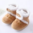 thumbnail image 1 of Winter Baby Booties 0-18 Months - Non-Slip First Walkers Shoes with Fleece Lining, Soft Sole Infant Toddler Boots for Boys Girls (Coffee) - Perfect Christmas & New Year Gift, 1 of 7