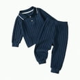 thumbnail image 1 of Winter Baby Boy Clothes Boys Fall/Winter Button Down Long Sleeve Elastic Waist 1T 2T 3T 4T 5T 6T Sweatshirt and Pants Set 2-Pieces, 1 of 6