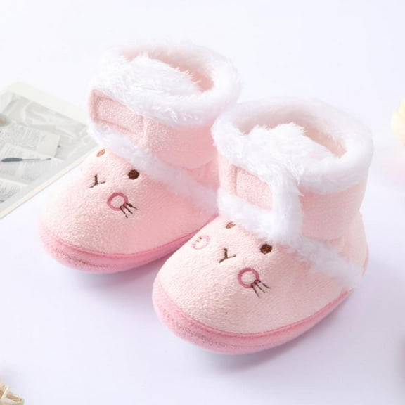 Winter Baby Boys Girls Shoes First Walker Winter Infants Warm Shoes Faux Fur Girls Baby Booties Leather Boy Baby Boots 0-18M