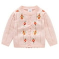 thumbnail image 1 of Winter Baby and Girls Warm Coats Girls Knitted Cardigan Fall And Winter Models Yangqi Baby Cotton Jacket Embroidery Wool Sweater Round Neck Tops Gifts for Children on Clearance!, 1 of 8