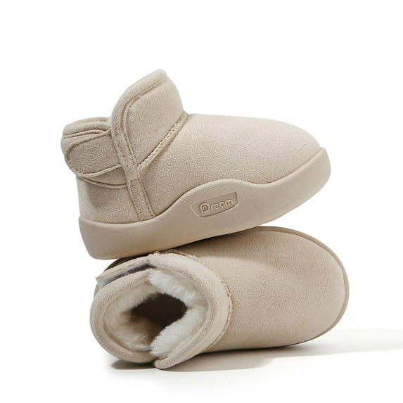 Winter Baby Solid Color Snow Boots With Thick Short Tube Baby Shoes Outdoor Soft Soled Shoes Girls Snow Boots boys girls shoes