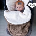 Winter Baby Warm Sleeping Bag Button Infant Knit Swaddle Wrap Swaddling