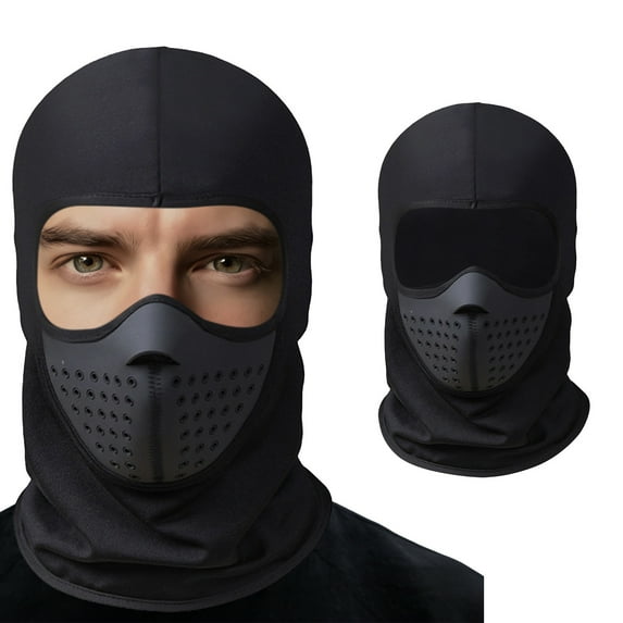 Winter Balaclava Face Mask with Windproof Soft Fabric,Versatile 5-in-1 Headwear for Motorcycle Riding and Skiing Activities,Breathable Full Coverage Hood for Cycling and Outdoor Cold Weather