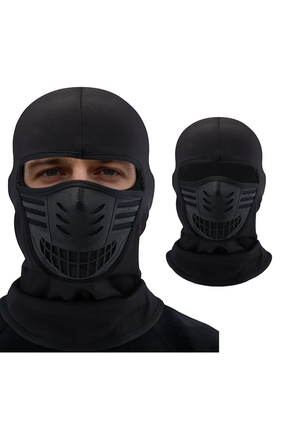 Winter Balaclava Face Mask with Windproof Soft Fabric,Versatile 5-in-1 Headwear for Motorcycle Riding and Skiing Activities,Breathable Full Coverage Hood for Cycling and Outdoor Cold Weather