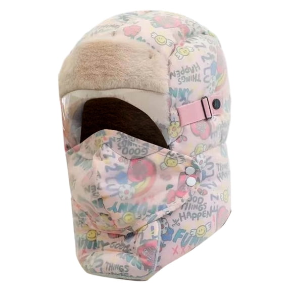 Winter Balaclava with Goggles, Windproof -Lined Ski Mask for Cold Weather, Full Face Cover Thermal Hat for Motorcycle Riding, Snowboarding, Camping and Outdoor Activities