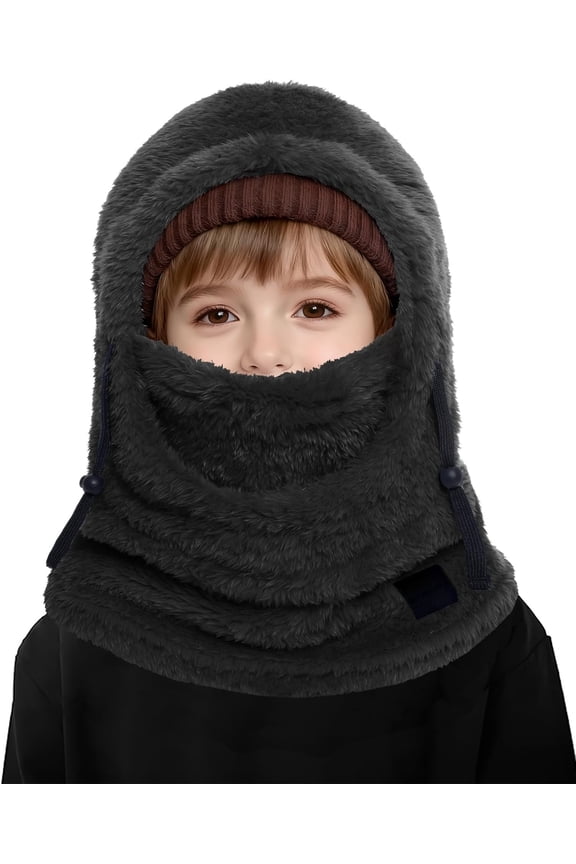 Winter Balaclava Mask, Thermal Ski Hood Hat, Windproof Warmer Scarf for Boys Girls