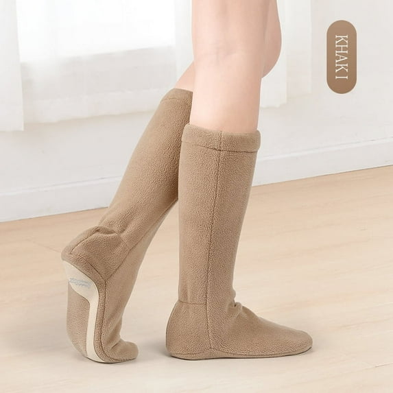 Winter Ballet Warm Cotton Half Booties National Dancing Shoes Adults Modern Dance Air Yoga Shoes Practice Ballerina Lithe Boots (B,42 to 43)