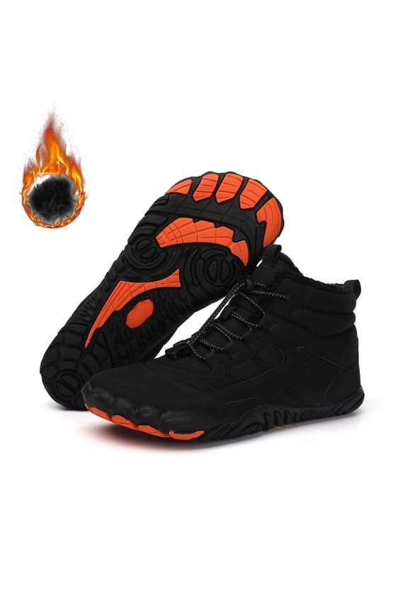 Winter Barefoot Shoes Mens Womens Hiking Shoes Barefoot Boots Minimalist Snow Boots Waterproof Fur Lining Boots