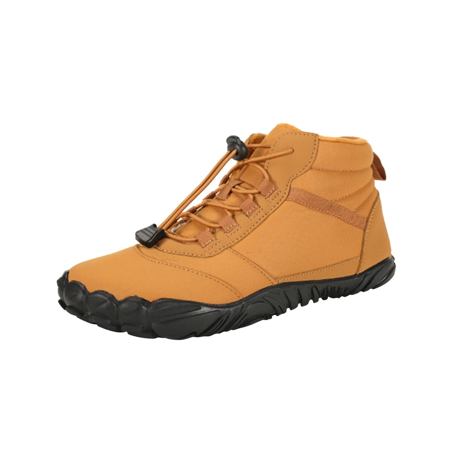 Winter Barefoot Shoes for Women Waterproof Running Shoes Hiking Shoes Toe Shoes High Warm and Non-Slip Boots Yellow 44