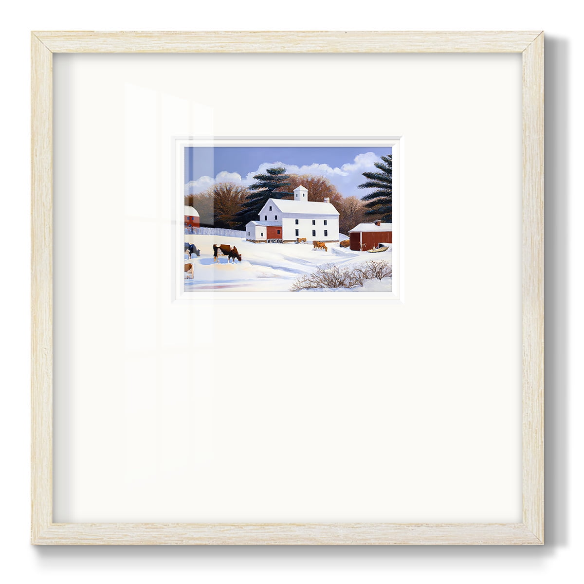 Winter Barn IVPremium Framed Print