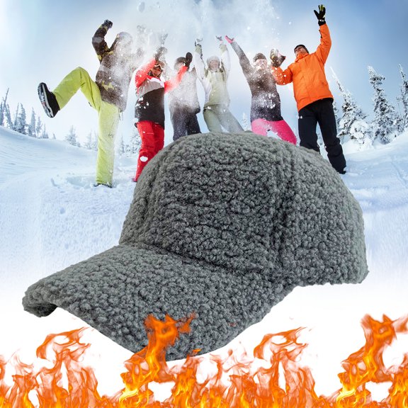 Winter Baseball Cap for Men and Women Cozy Lamb Wool Sport Hat Cold Weather Outdoor Travel Trendy Hat Cute Travel Golf Sports Sun Hats Accessories