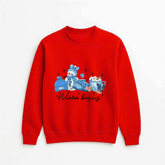 Winter Basics Christmas Holiday Inspired Seasonal Cozy Everyday Outfit Sweatshirt, up to size 5XL