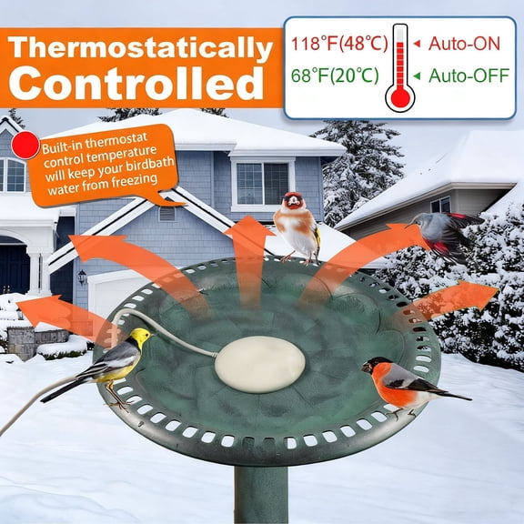 Winter Bath Ice Melter Stock Tank Heat Submersible Water Heat For Livestock Automatic Thermostat Controlle Non-Conductive Deicer