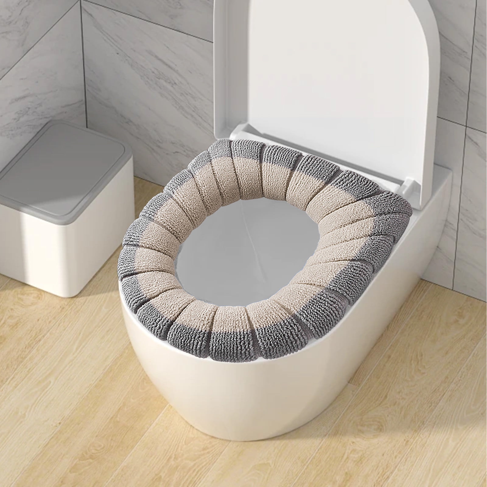 2pcs Toilet Seat Cover Winter Warm Toilet Cushion Thicken