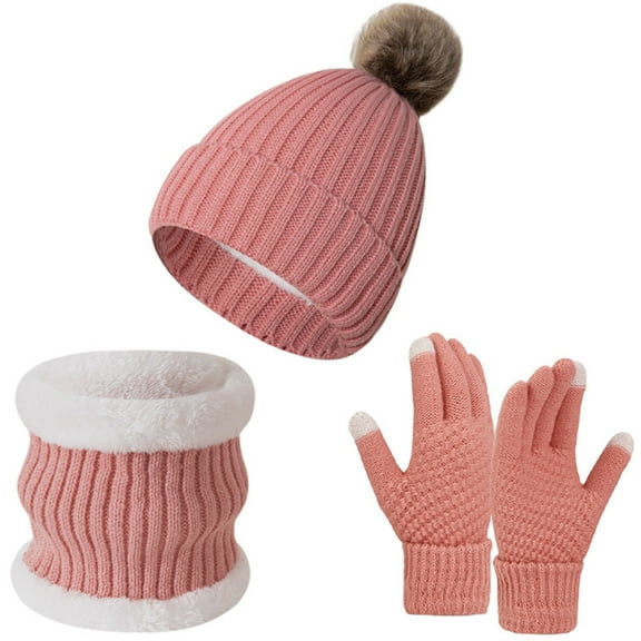 Winter Beanie Hat Scarf Gloves Set for Women – Stylish Cozy Thermal Cold Weather Accessories for Outdoor Activities, Travel, and Holiday Gifting – 3 Piece Pack