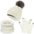 thumbnail image 1 of Winter Beanie Hat Scarf Gloves Set for Women – Stylish Cozy Thermal Cold Weather Accessories for Outdoor Activities, Travel, and Holiday Gifting – 3 Piece Pack, 1 of 5