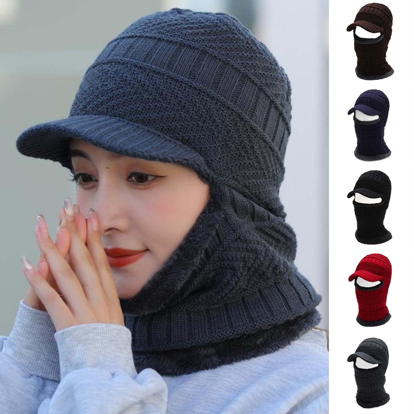 Thick Cuffed Knitted Winter Hat Unisex Retro Skull Cap Classic Style Amazon.com: Fashion Fall Winter Knitted Hat Skull Cap Sailor  main image 2