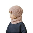 thumbnail image 1 of Winter Beanie Hat Scarf Set Kids Unisex Knit Skull Cap Fleece Lining Neck Warmer Clod Weather Matching Set, 1 of 3