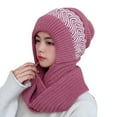 thumbnail image 1 of Winter Beanie Hat Women Slouchy Knit Warm Wool Scarf Integrated Pullover Cute Parent Child Knitted Cap, 1 of 7