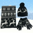 thumbnail image 1 of Winter Beanie Hat for Women Unisex Scarf Hat Gloves Set for Winter, 1 of 5