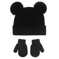 thumbnail image 1 of Winter Beanie HatGloves Set for Unisex, Winter Warm Set Knit Pompom Beanies Cap Warmer Gloves for Girls Boys 3-8 Year on Clearance under $10, 1 of 2