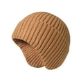thumbnail image 1 of ZQUUVOU Winter Beanie Hats with Earflap For Men Women Warm Thermal Knitted Caps Khaki, 1 of 4
