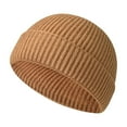 thumbnail image 1 of Winter Beanie Hats for Men Outdoor Stretchy Knit Ski Caps Khaki One Size, 1 of 3