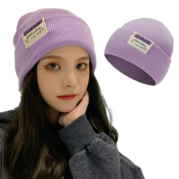 Winter Beanie Hats for Men Women, Warm Cozy Knitted Cuffed Skull Cap, Soft Unisex Knit Beanie