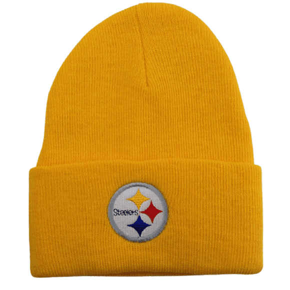 Winter Beanie and Cuffed Caps Adult Men Football Knit Hats Unisex 100% Acrylic One size Fits All (Pittsburgh Steeler)