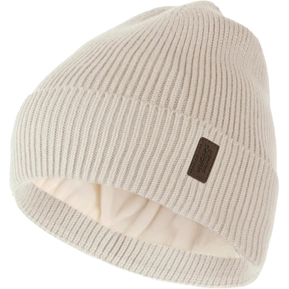 Winter Beanie for Men Women, Fleece Lined Beanie Soft Warm Knit Hat Ski Stocking Cuffed Cap