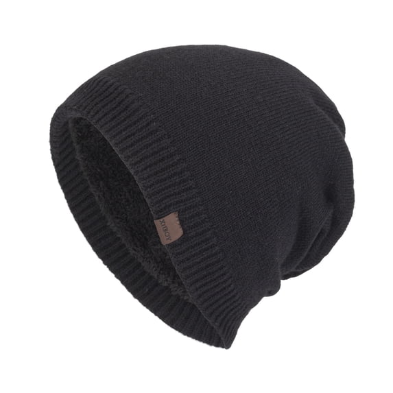 Winter Beanie for Men Women, Fleece Lined Beanie Soft Warm Knit Hat Ski Stocking Cuffed Cap