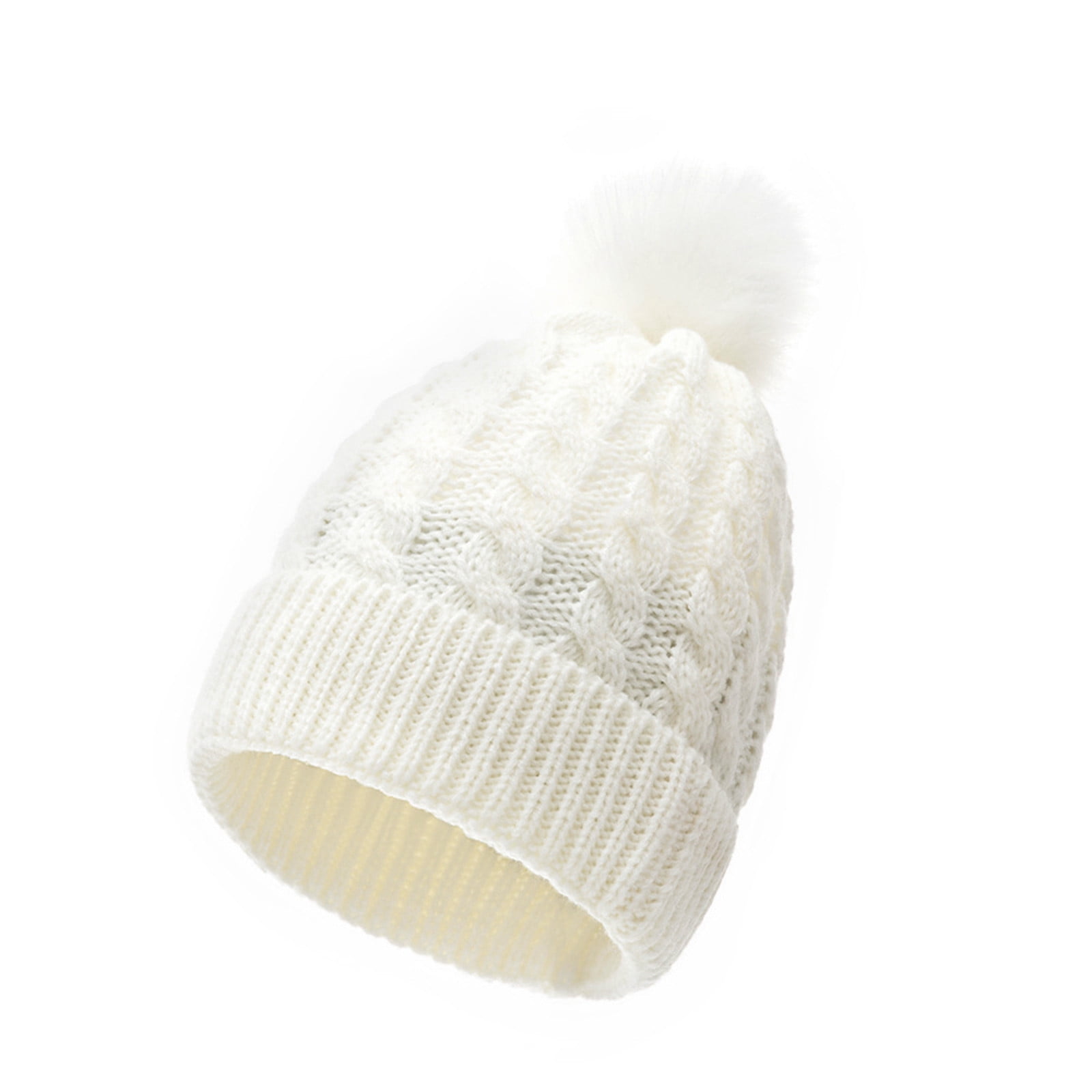 Winter White Beanie Hat 100% Cotton With Small Beads NWT display picture 1