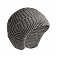 thumbnail image 1 of Winter Beanies Men's And Women's Same Style Solid Color Winter Warm Ear Cap Knitted Sports Hat, 1 of 2
