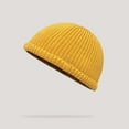 thumbnail image 1 of Winter Beanies Unisex Melon Cap Hat Knitted Hip Hop Hat Baotou Cap Dome Hat Ear Warmer Fuzzy Beanie, 1 of 3