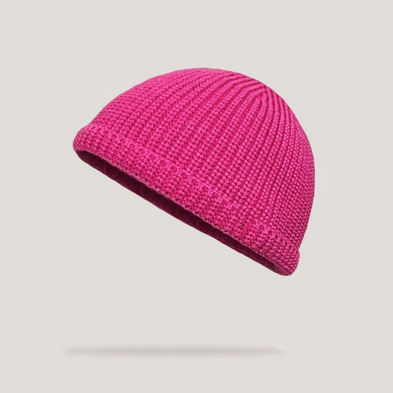 Winter Beanies Unisex Melon Cap Hat Knitted Hip Hop Hat Baotou Cap Dome Hat Ear Warmer Fuzzy Beanie